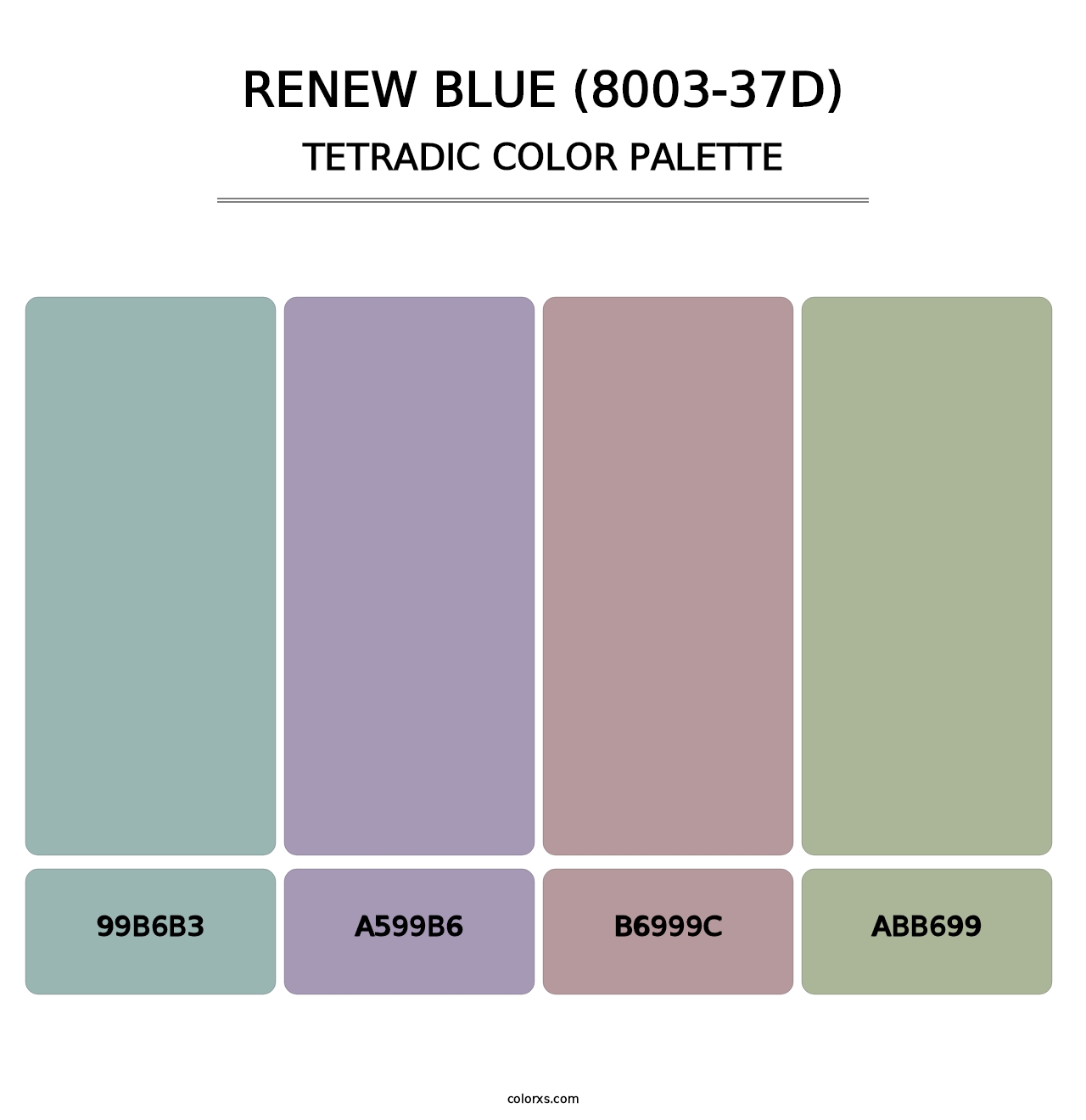 Renew Blue (8003-37D) - Tetradic Color Palette