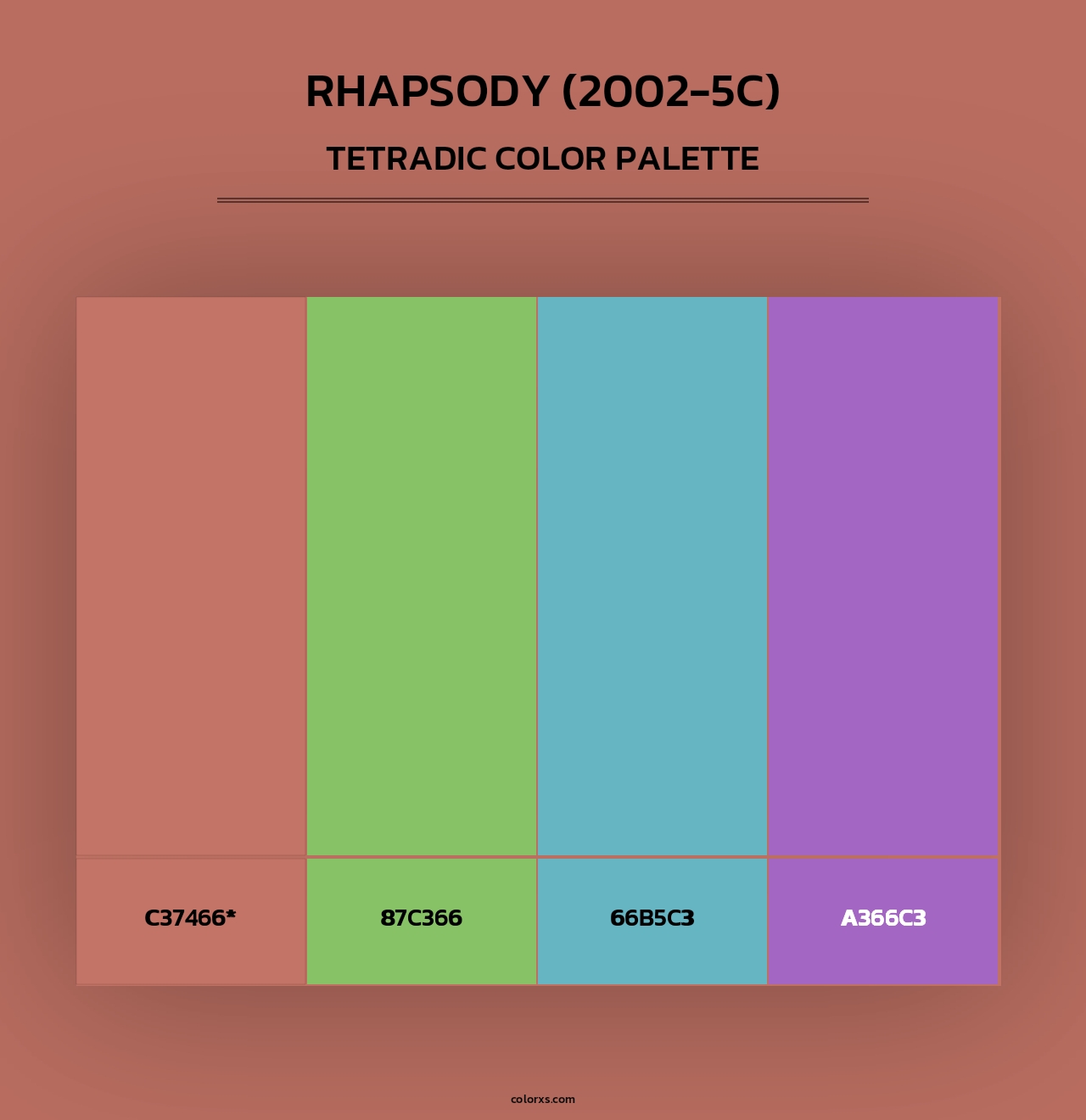 Rhapsody (2002-5C) - Tetradic Color Palette