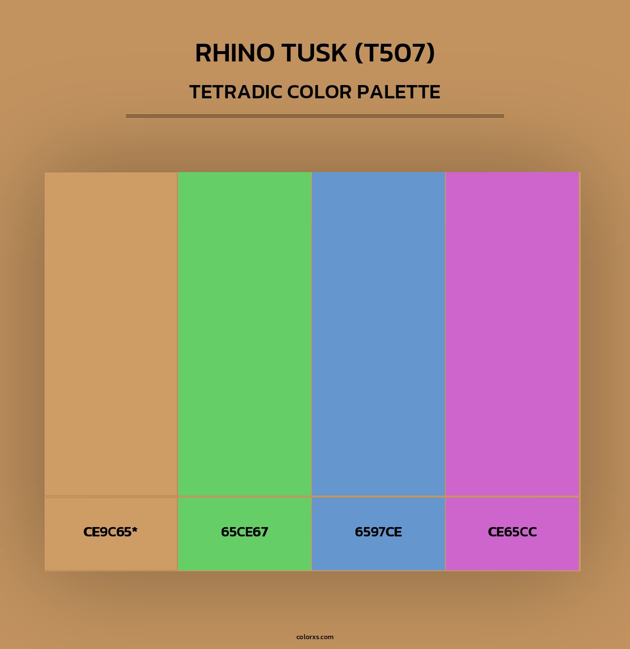 Rhino Tusk (T507) - Tetradic Color Palette