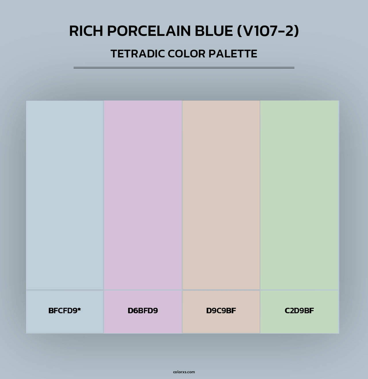 Rich Porcelain Blue (V107-2) - Tetradic Color Palette