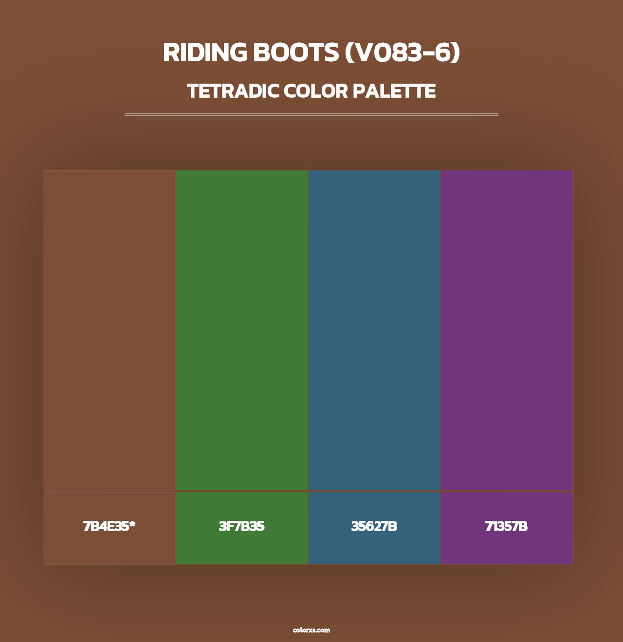 Riding Boots (V083-6) - Tetradic Color Palette
