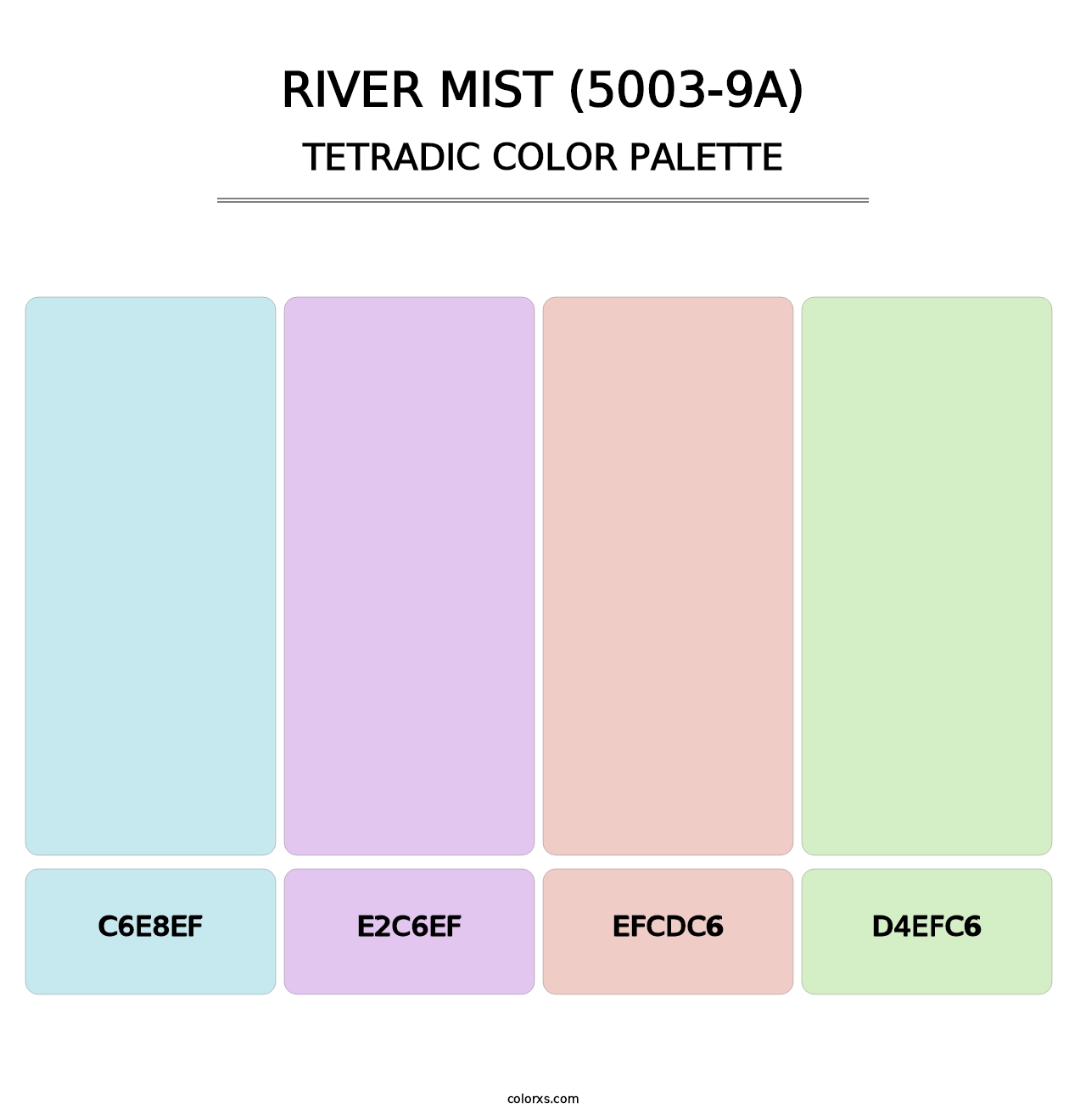 River Mist (5003-9A) - Tetradic Color Palette