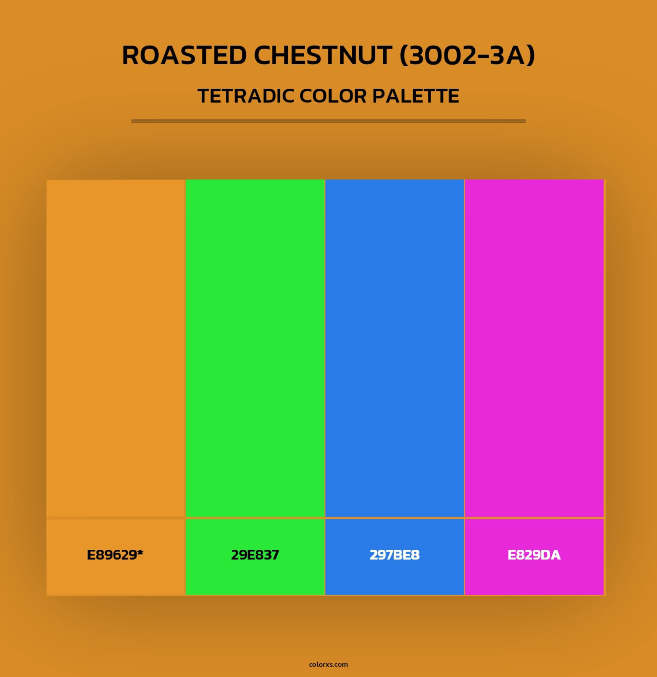 Roasted Chestnut (3002-3A) - Tetradic Color Palette