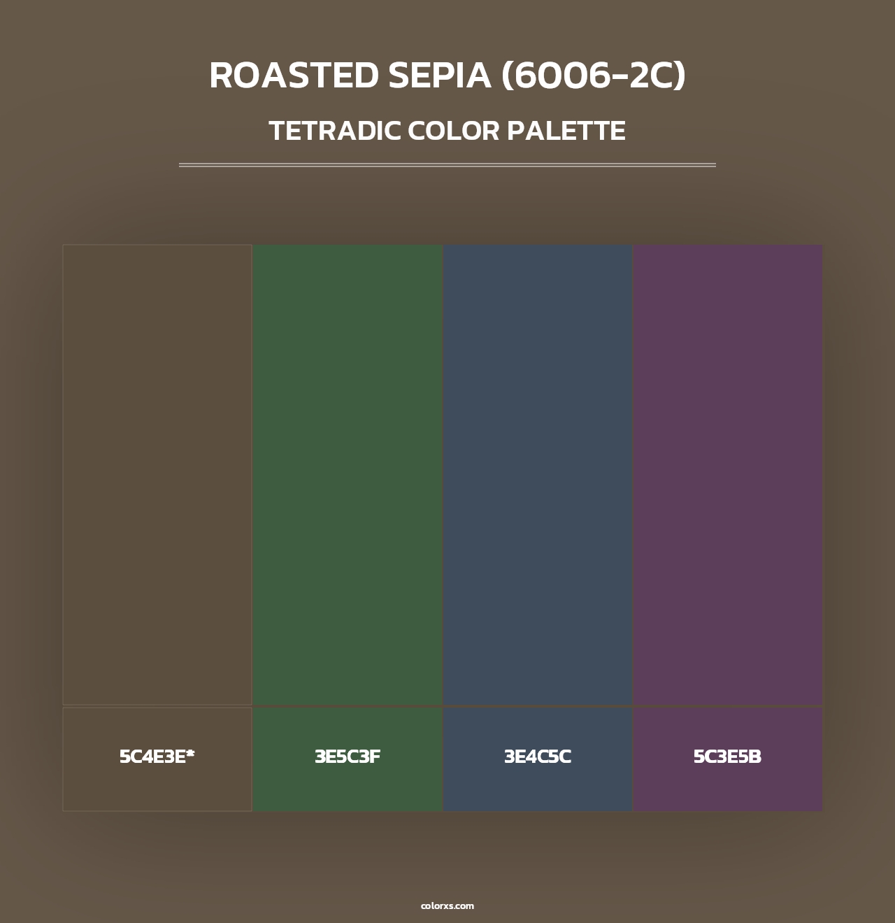 Roasted Sepia (6006-2C) - Tetradic Color Palette