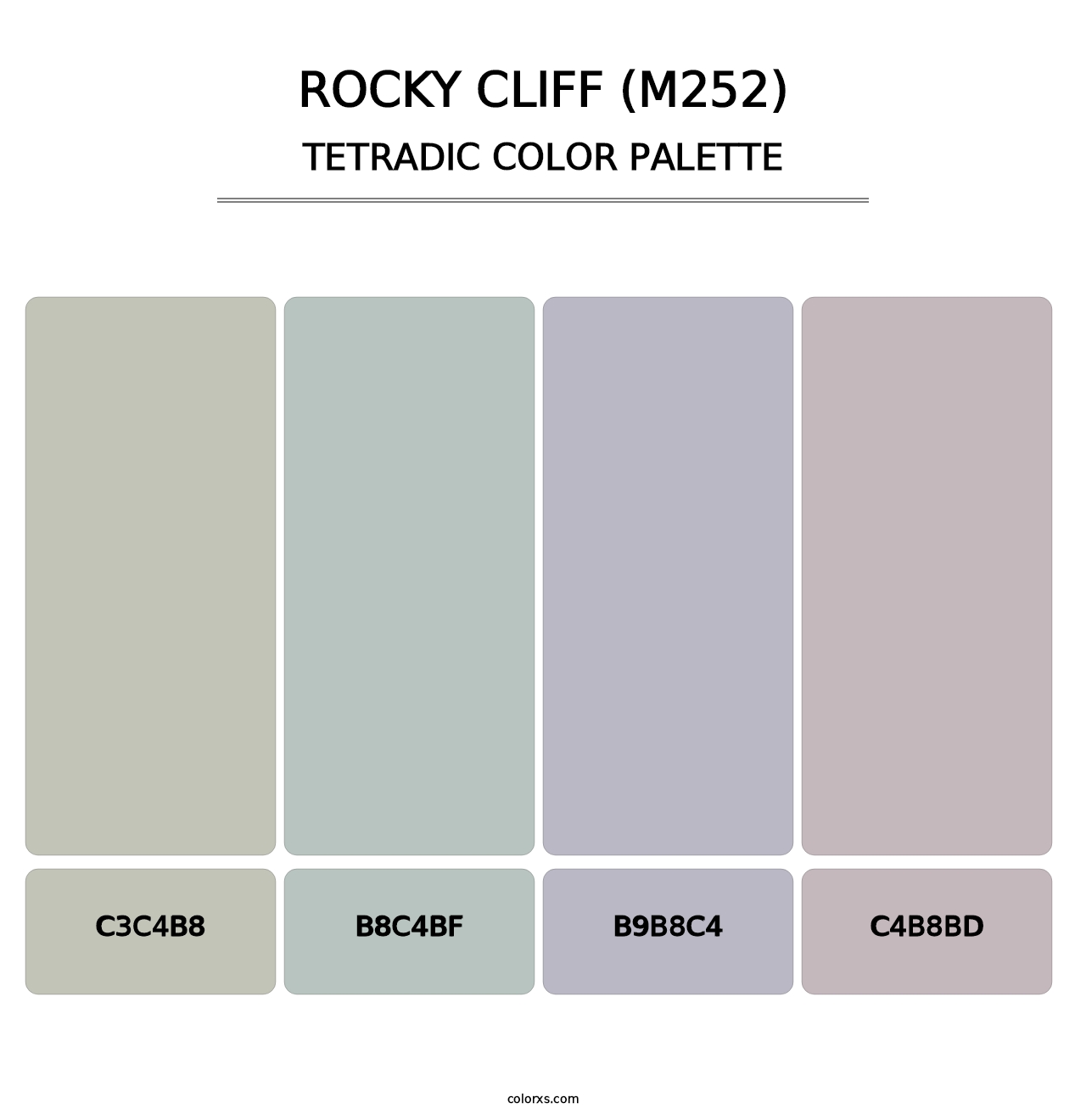 Rocky Cliff (M252) - Tetradic Color Palette