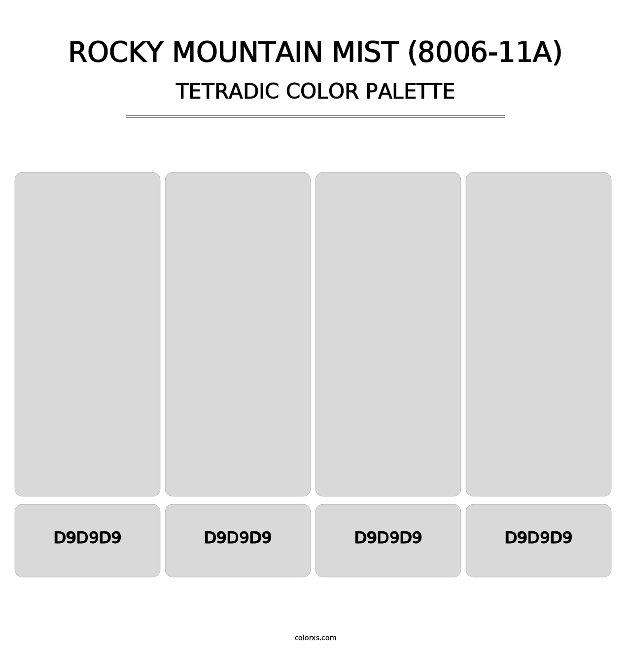 Rocky Mountain Mist (8006-11A) - Tetradic Color Palette