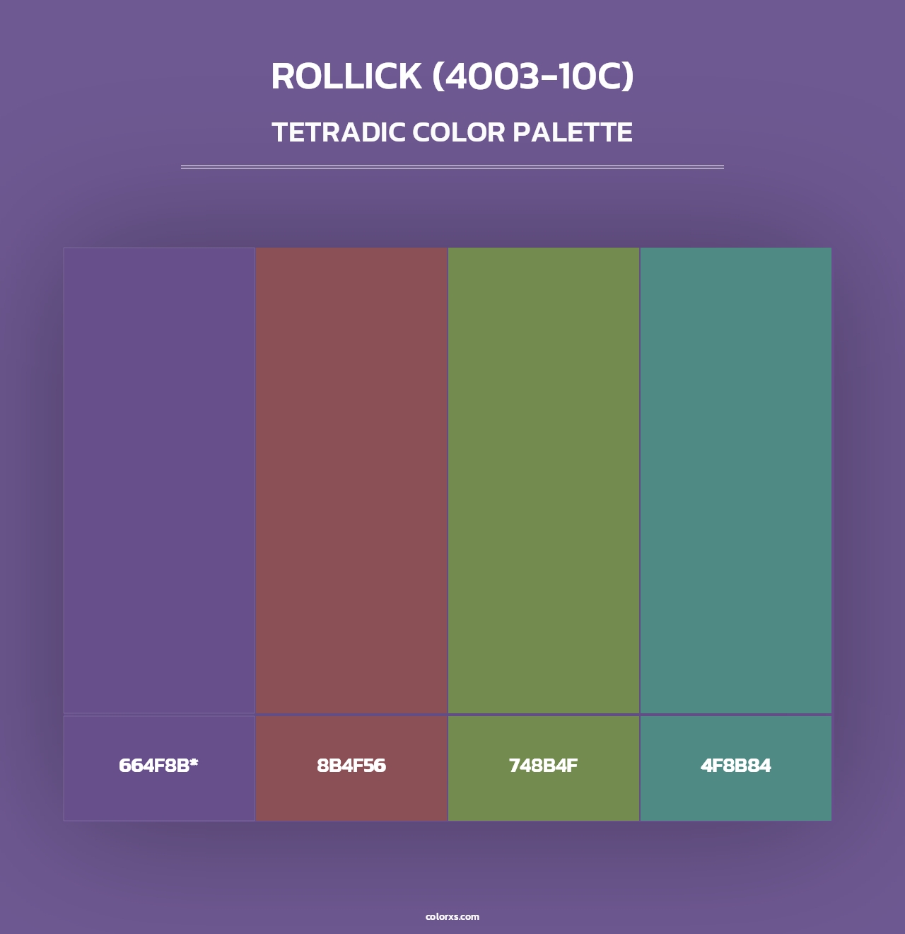 Rollick (4003-10C) - Tetradic Color Palette