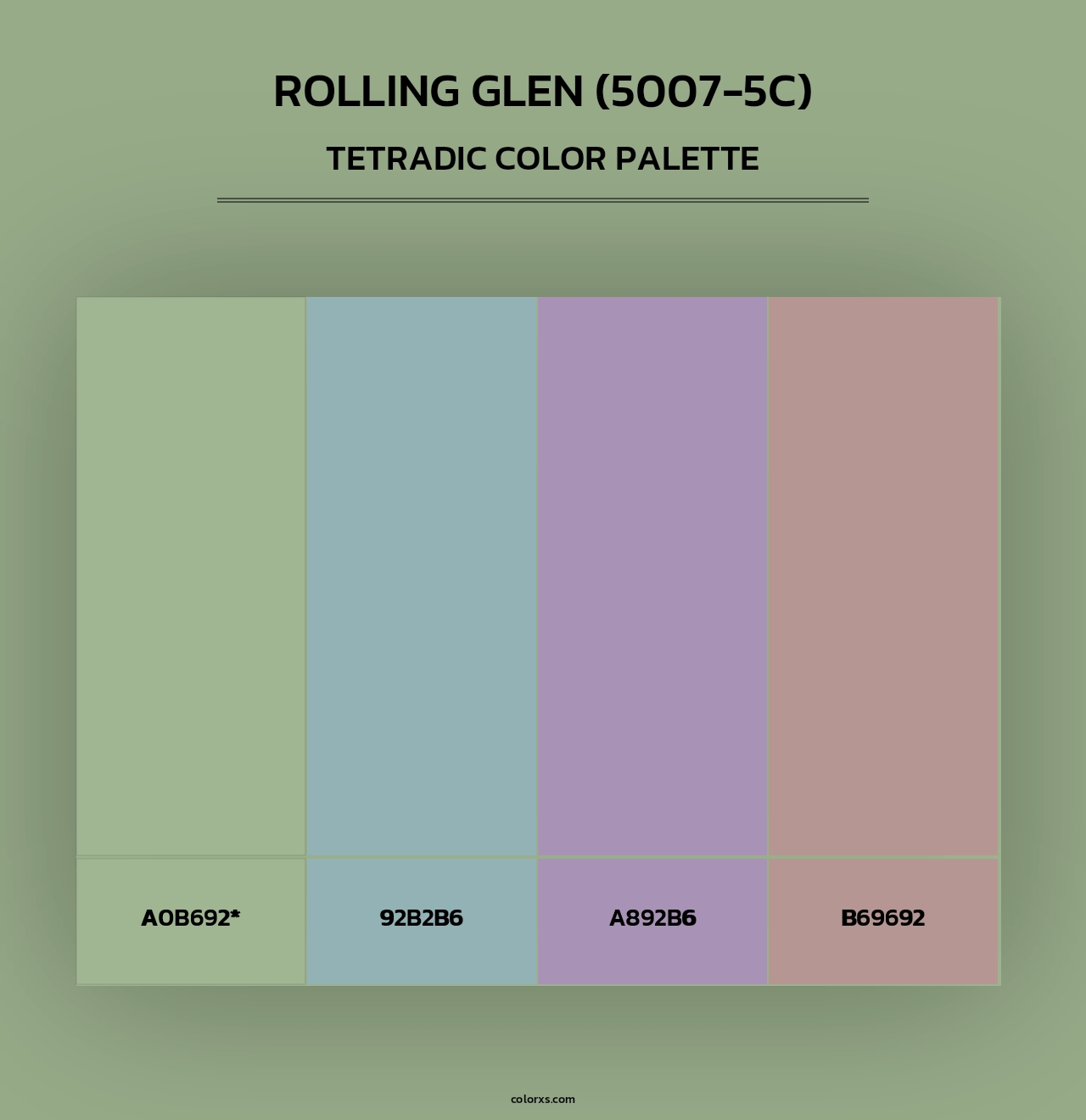 Rolling Glen (5007-5C) - Tetradic Color Palette