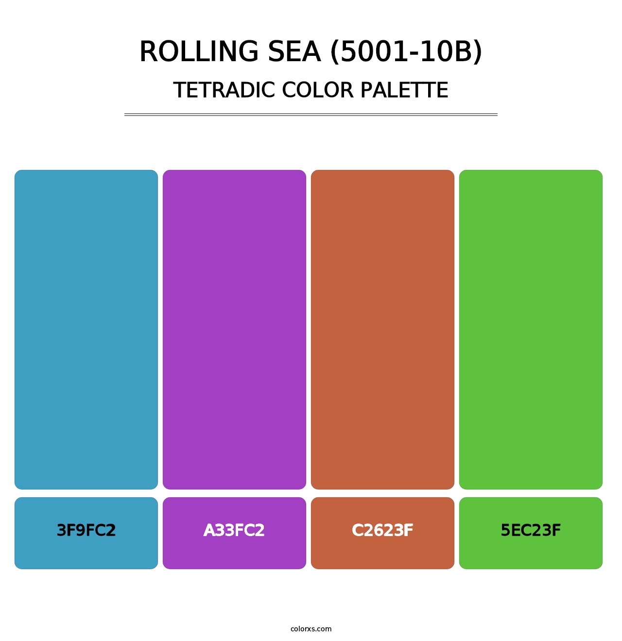 Rolling Sea (5001-10B) - Tetradic Color Palette