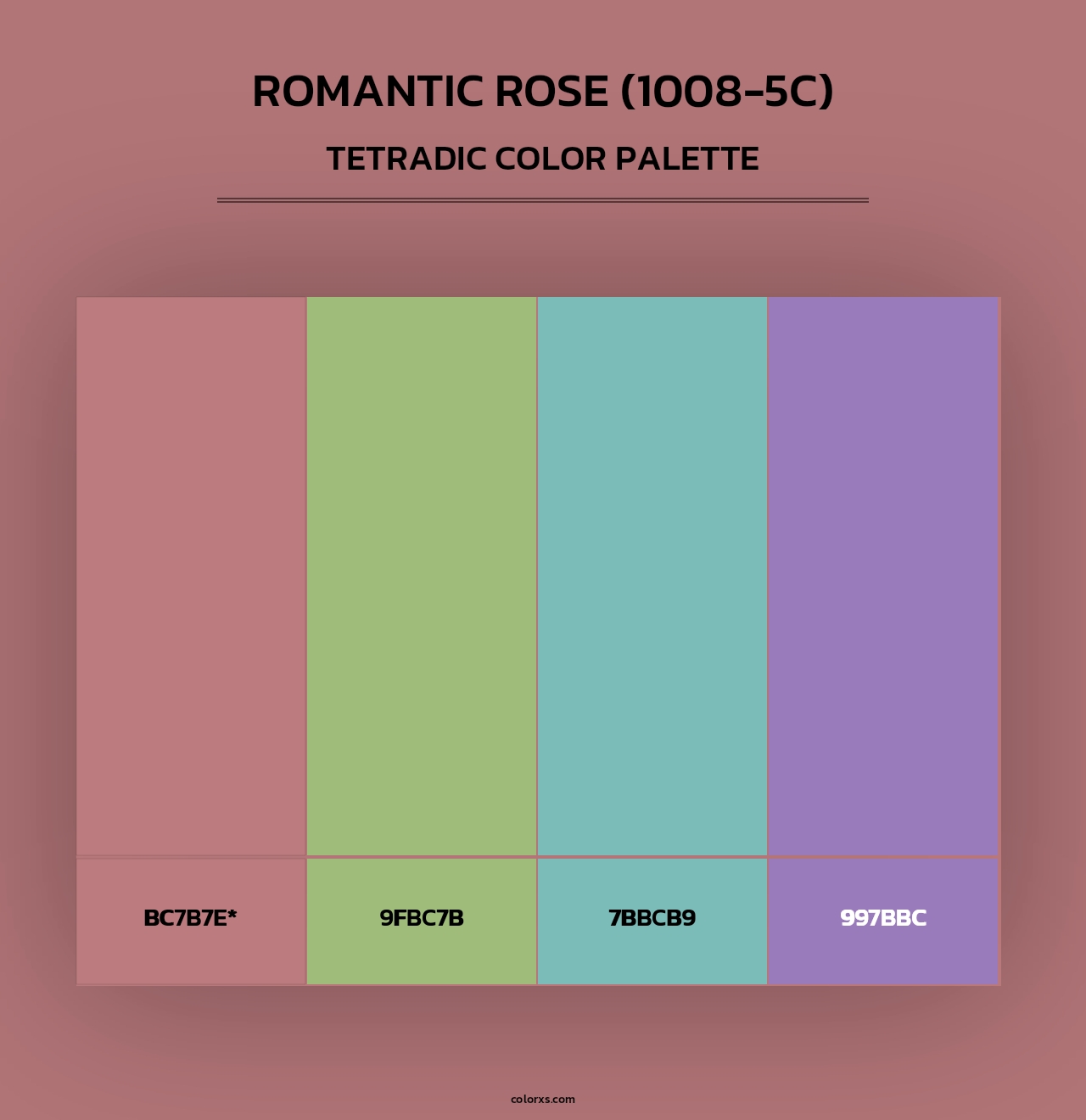 Romantic Rose (1008-5C) - Tetradic Color Palette