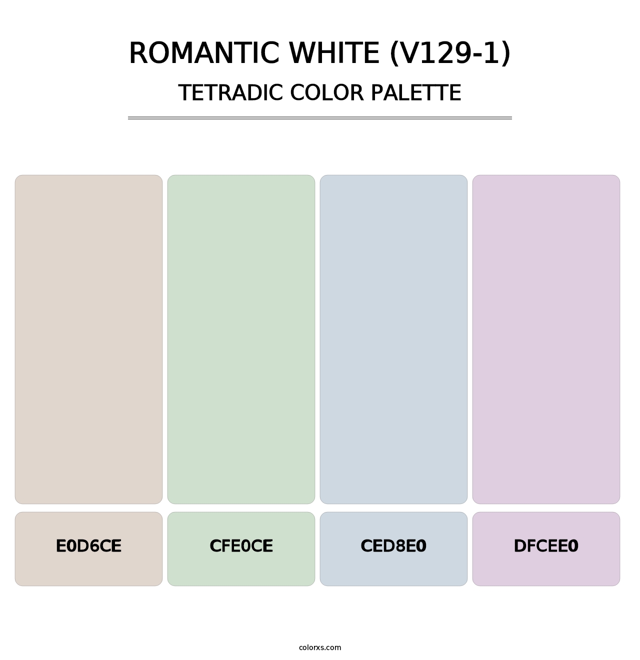 Romantic White (V129-1) - Tetradic Color Palette