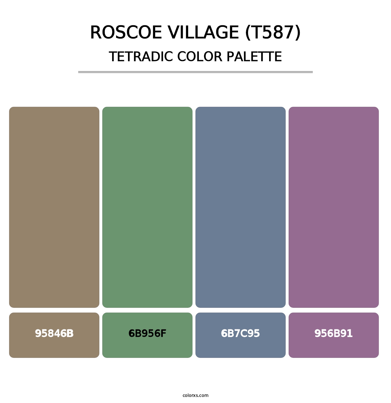 Roscoe Village (T587) - Tetradic Color Palette