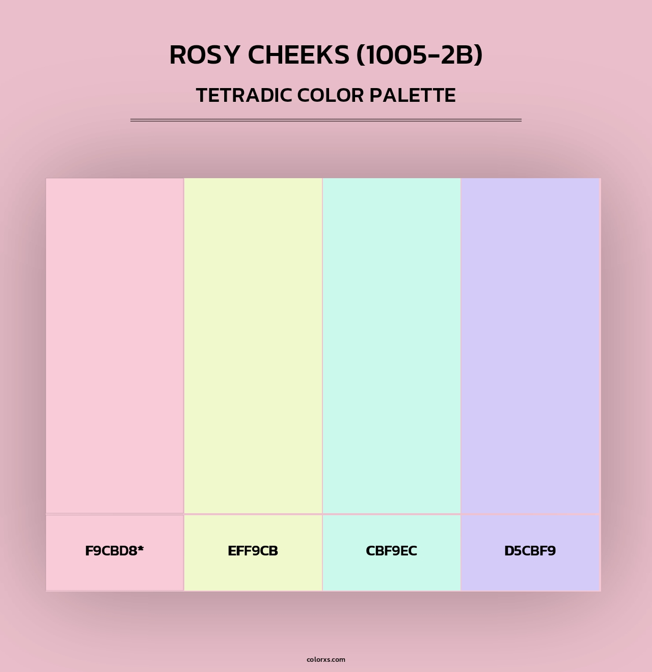 Rosy Cheeks (1005-2B) - Tetradic Color Palette