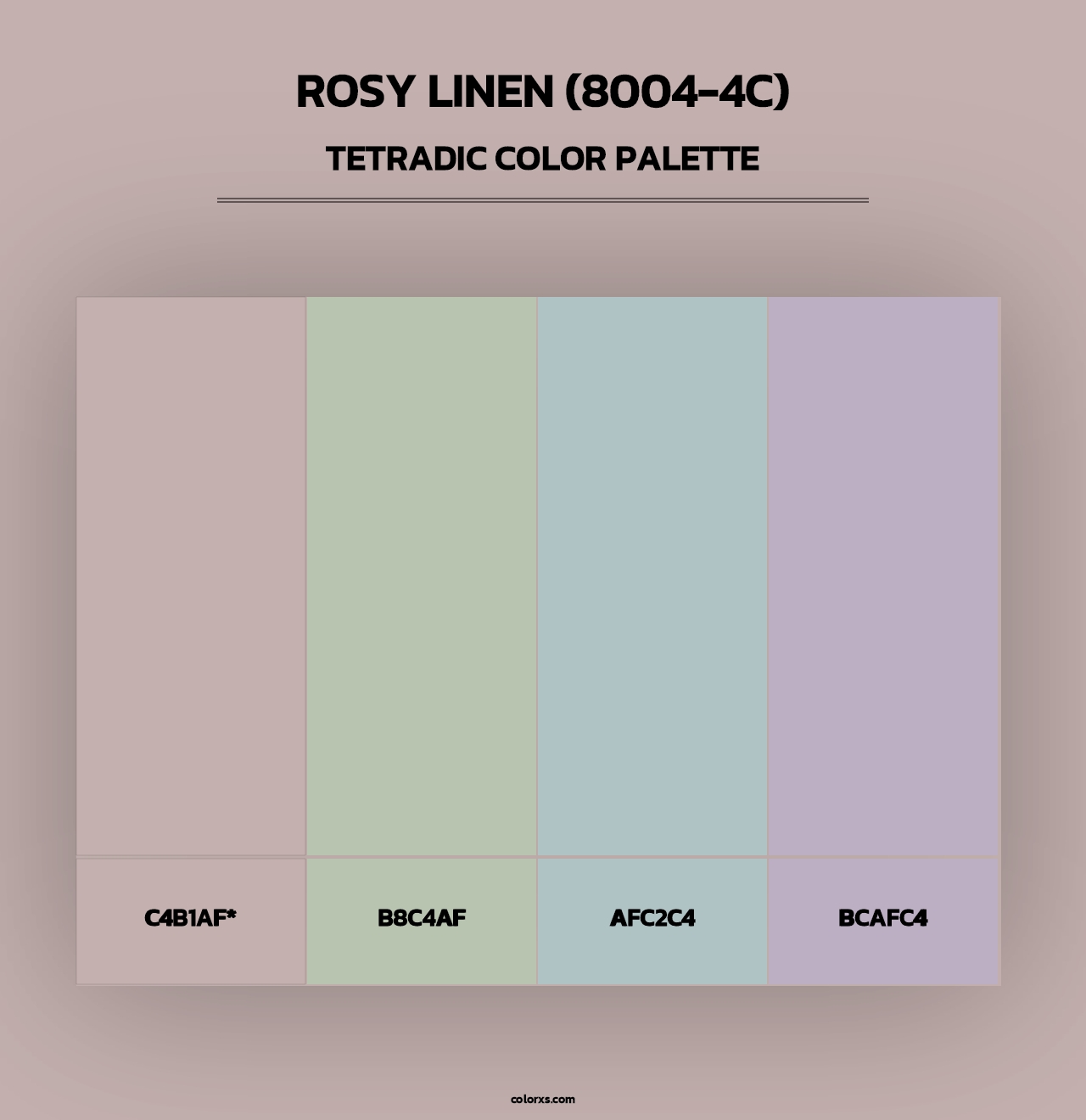 Rosy Linen (8004-4C) - Tetradic Color Palette