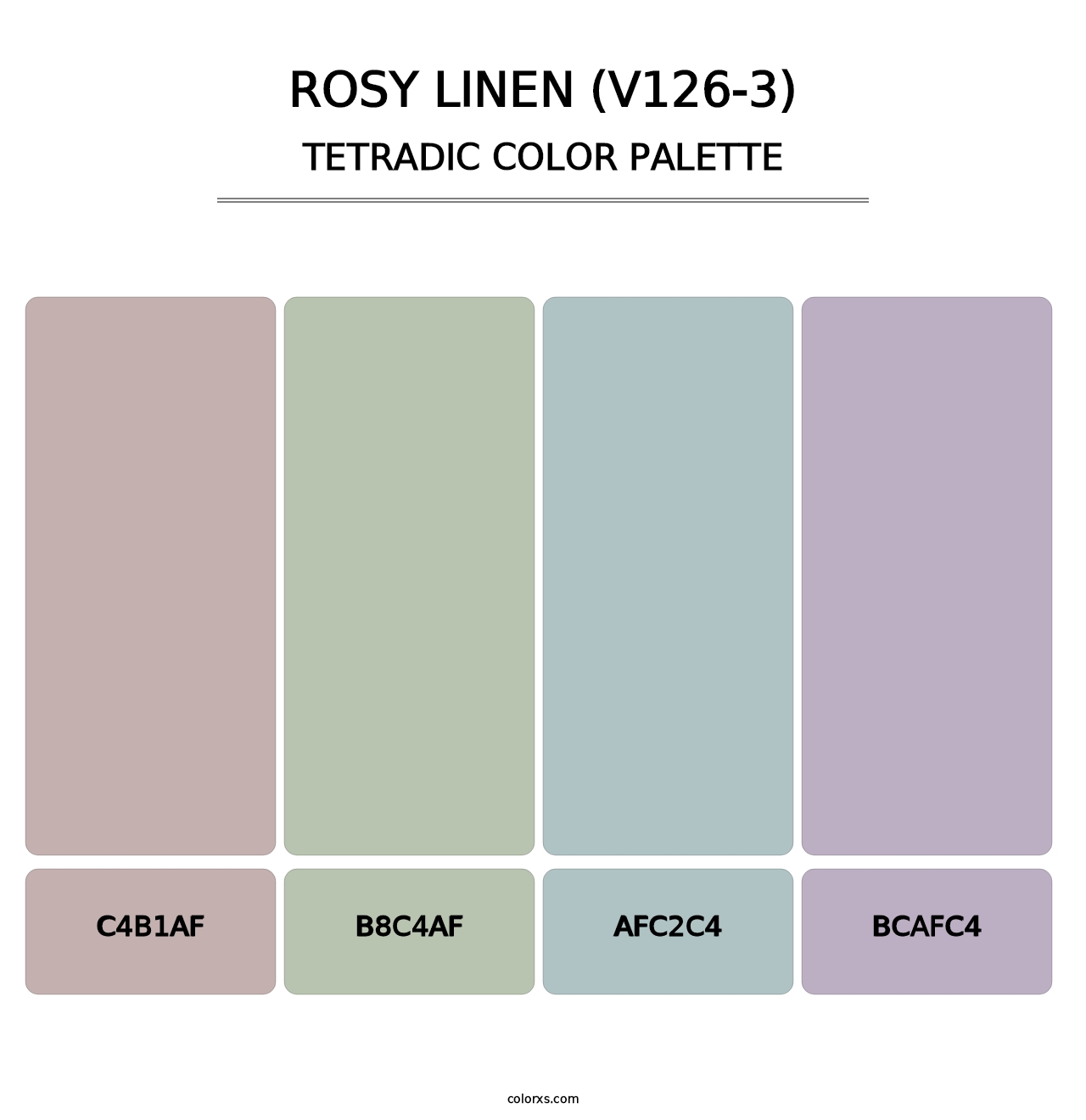Rosy Linen (V126-3) - Tetradic Color Palette