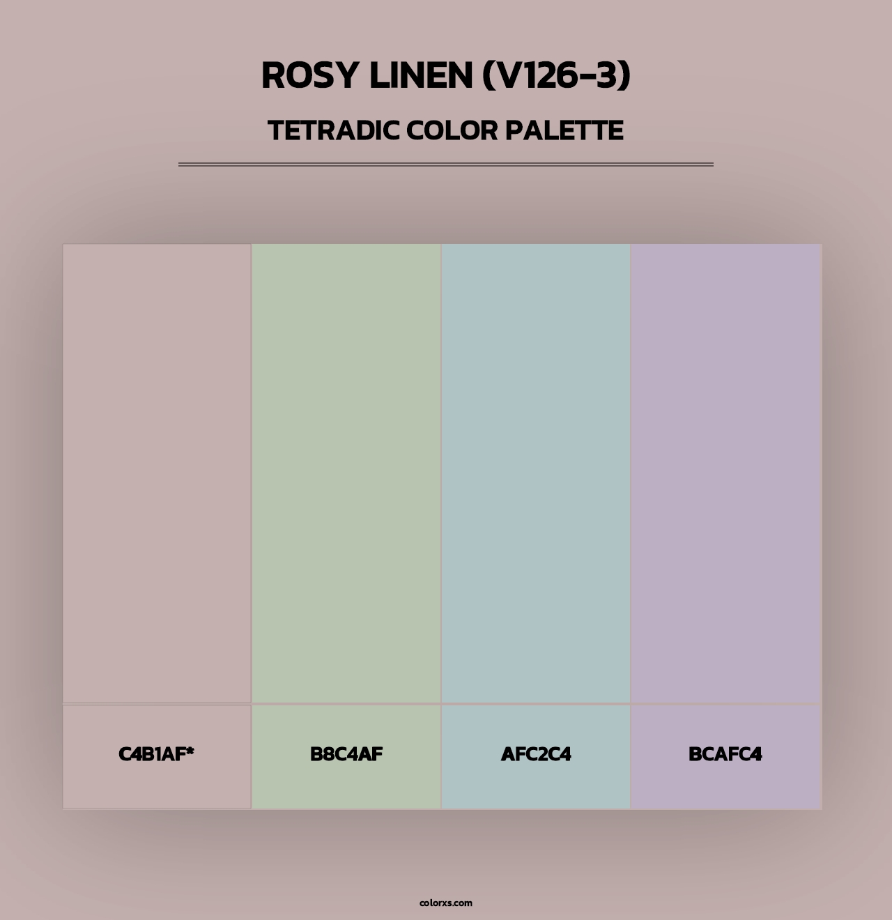 Rosy Linen (V126-3) - Tetradic Color Palette