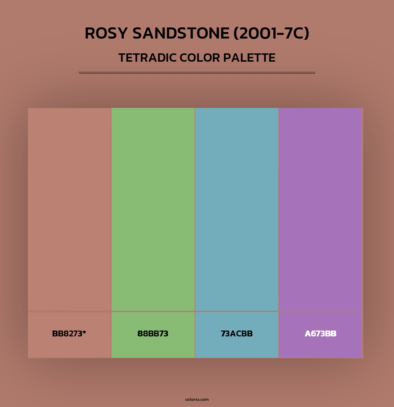 Rosy Sandstone (2001-7C) - Tetradic Color Palette
