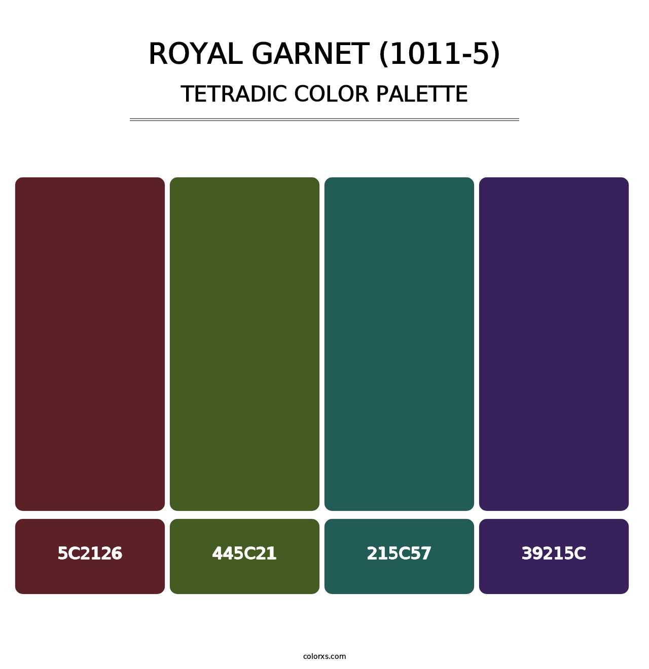 Royal Garnet (1011-5) - Tetradic Color Palette