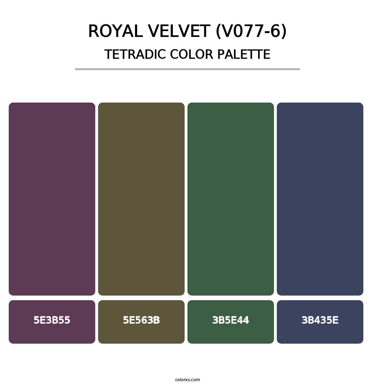 Royal Velvet (V077-6) - Tetradic Color Palette