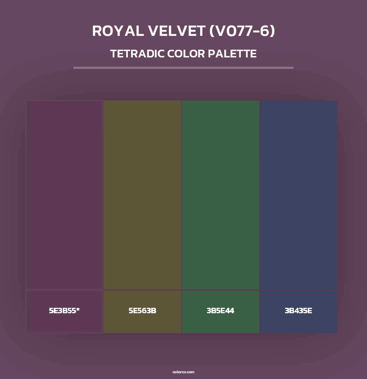 Royal Velvet (V077-6) - Tetradic Color Palette