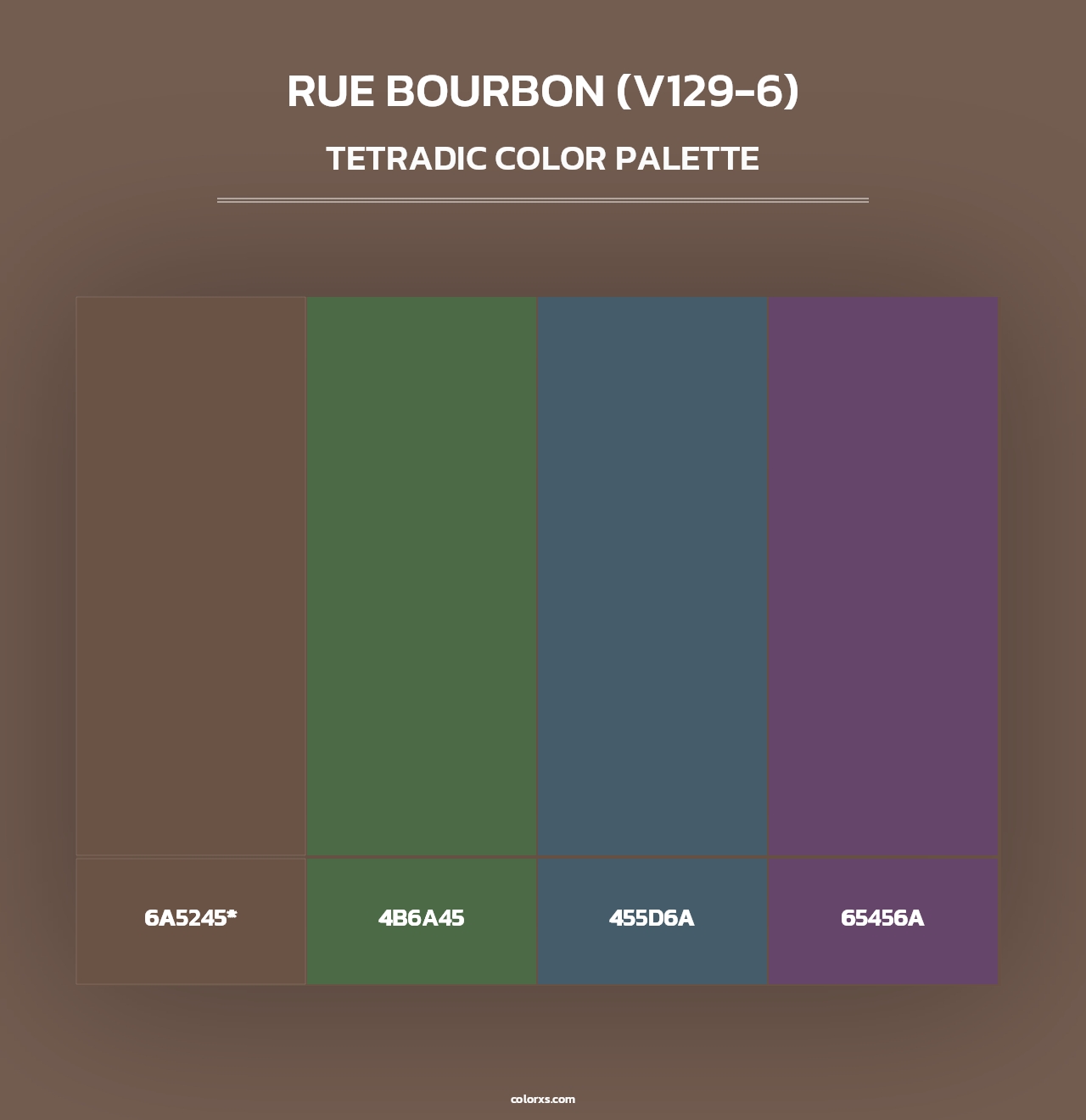 Rue Bourbon (V129-6) - Tetradic Color Palette