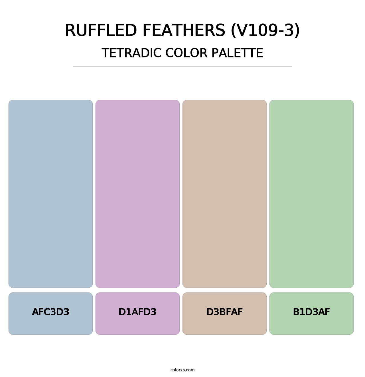 Ruffled Feathers (V109-3) - Tetradic Color Palette