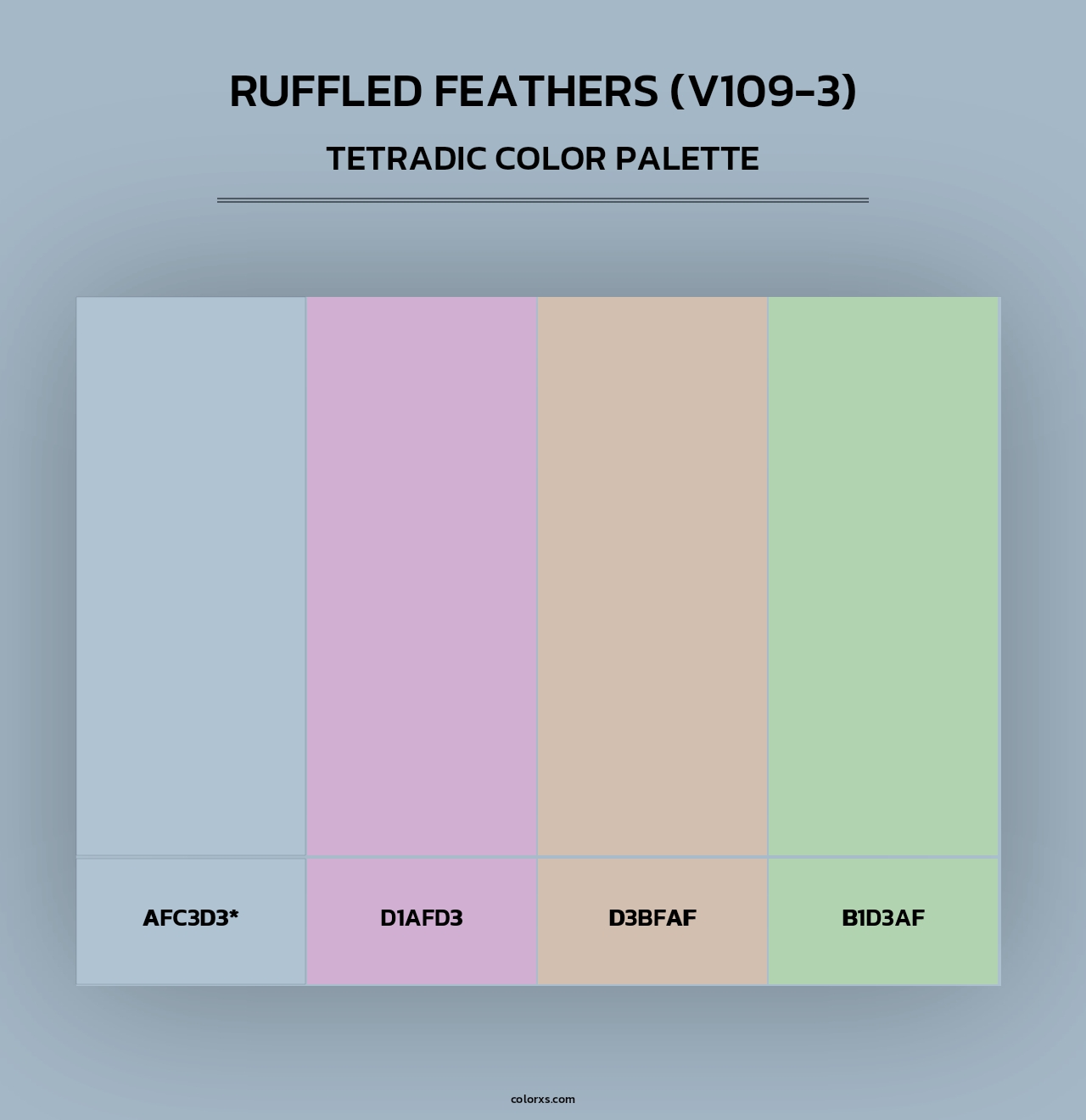 Ruffled Feathers (V109-3) - Tetradic Color Palette