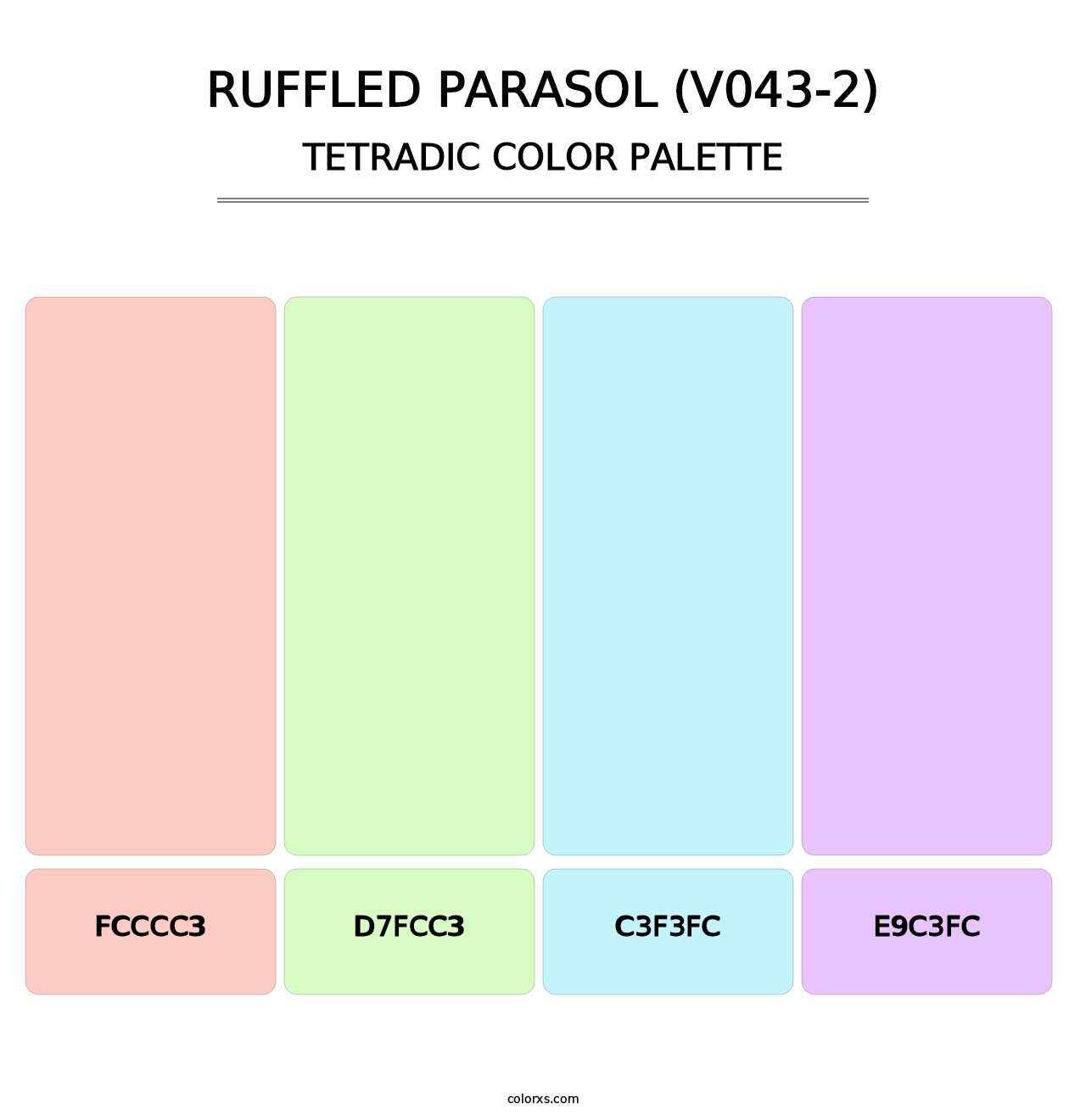 Ruffled Parasol (V043-2) - Tetradic Color Palette