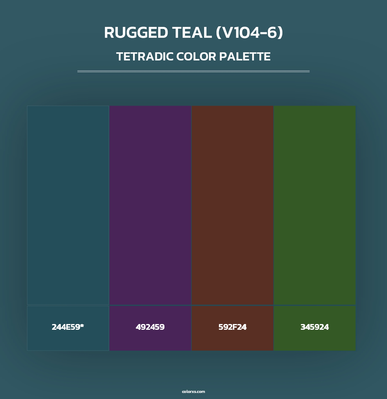 Rugged Teal (V104-6) - Tetradic Color Palette