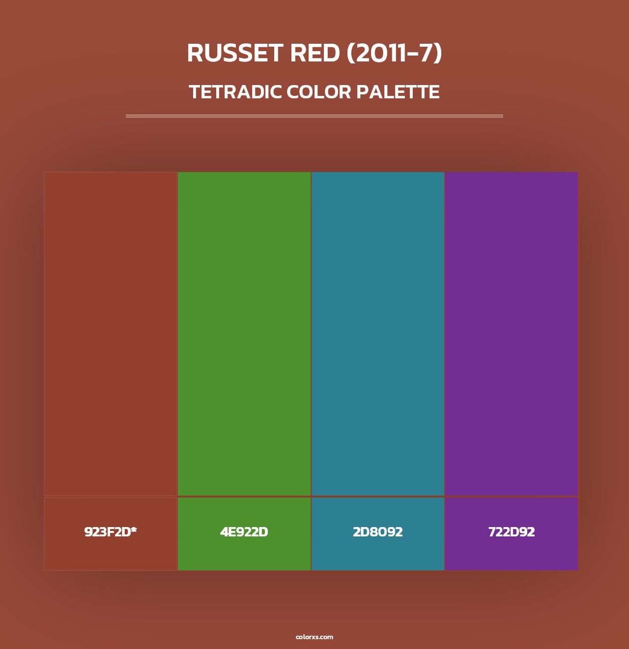 Russet Red (2011-7) - Tetradic Color Palette