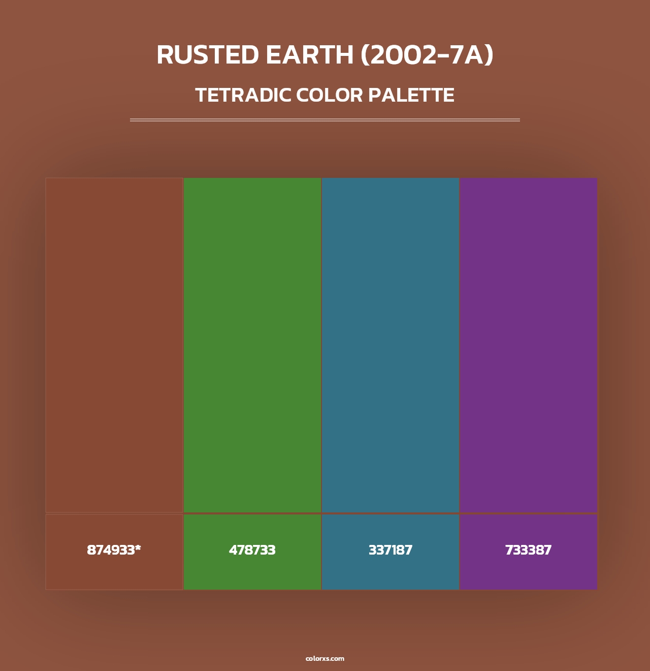 Rusted Earth (2002-7A) - Tetradic Color Palette
