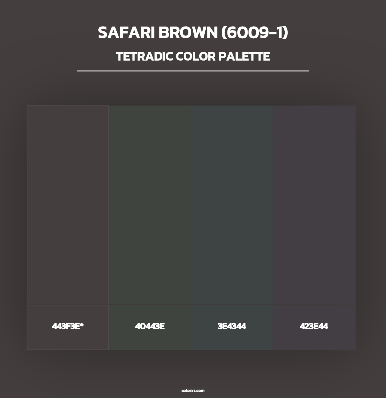 Safari Brown (6009-1) - Tetradic Color Palette