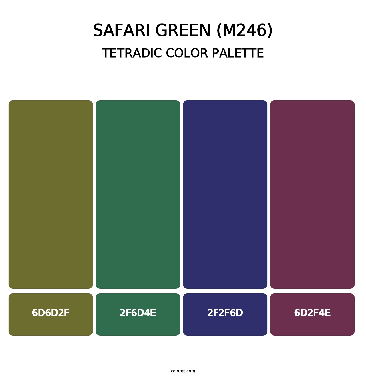 Safari Green (M246) - Tetradic Color Palette