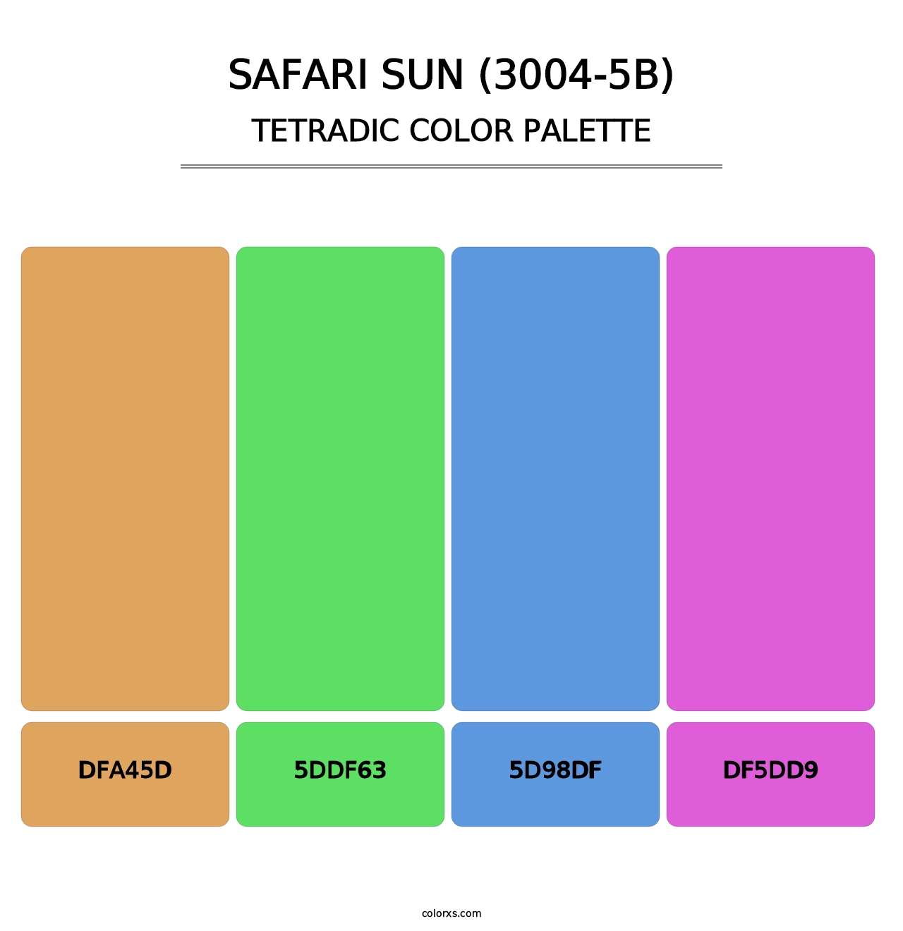 Safari Sun (3004-5B) - Tetradic Color Palette