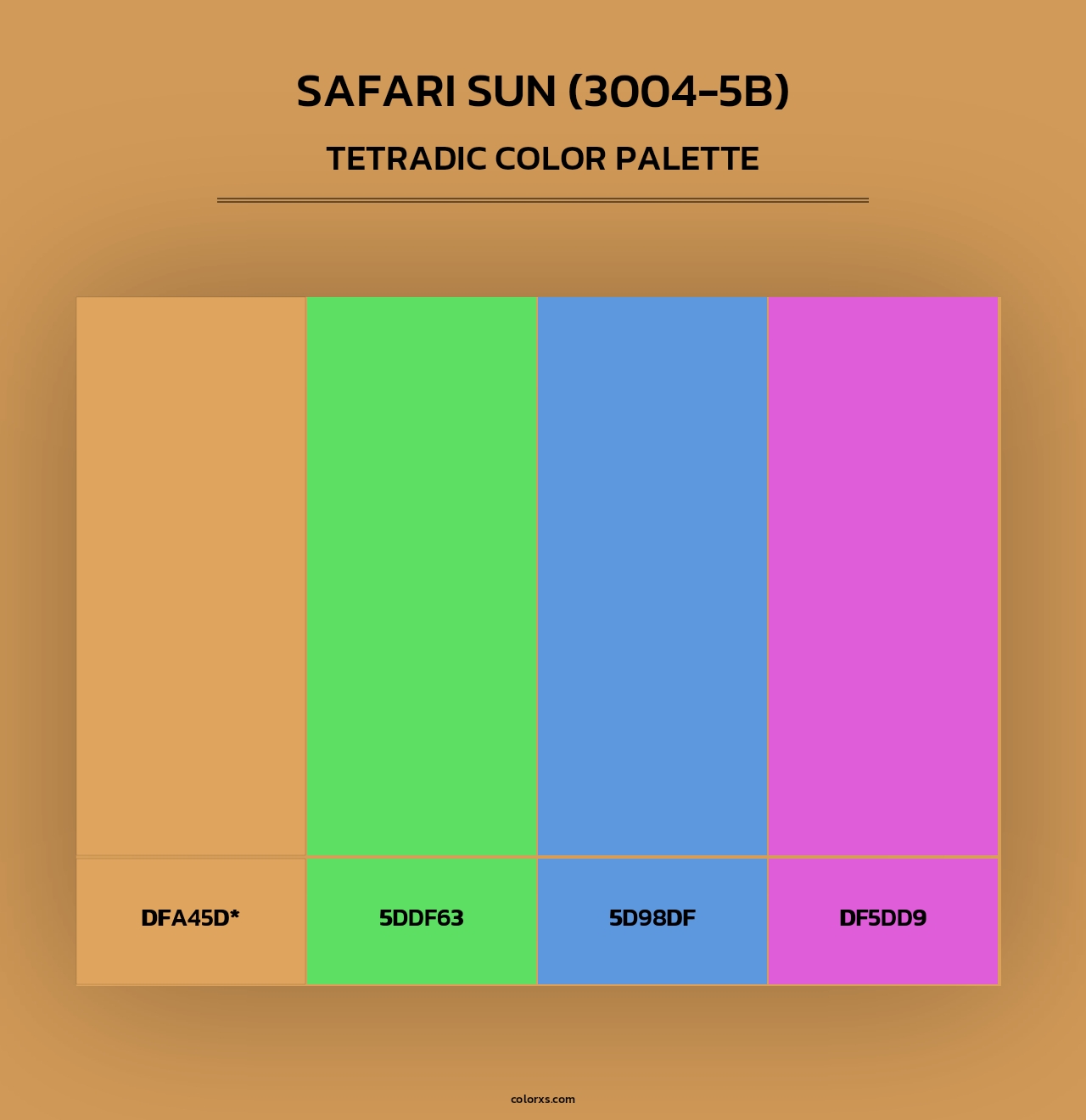 Safari Sun (3004-5B) - Tetradic Color Palette
