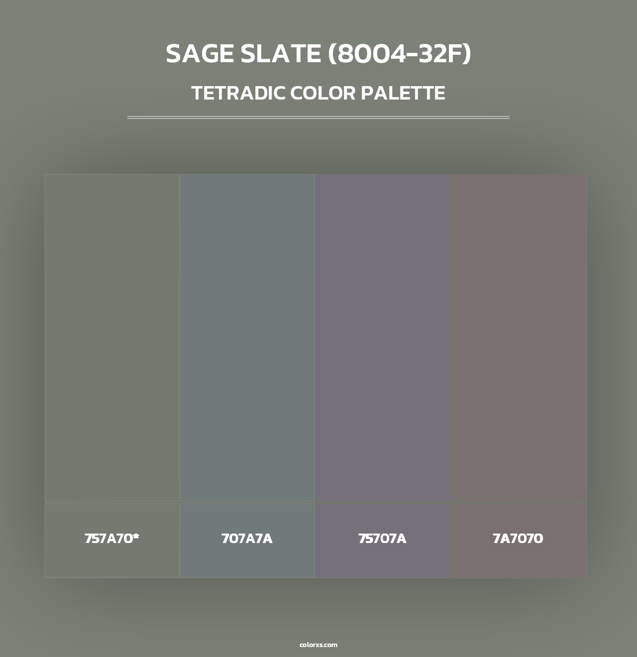 Sage Slate (8004-32F) - Tetradic Color Palette