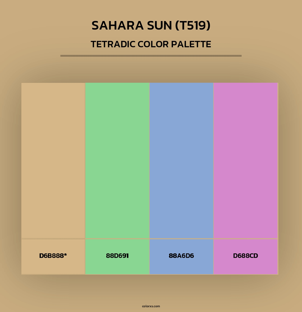 Sahara Sun (T519) - Tetradic Color Palette