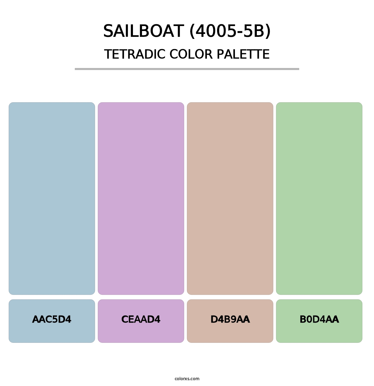 Sailboat (4005-5B) - Tetradic Color Palette