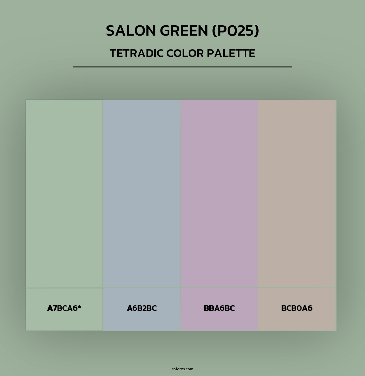 Salon Green (P025) - Tetradic Color Palette