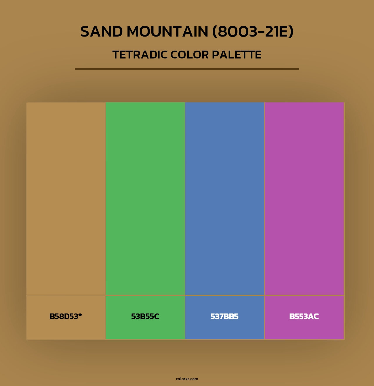 Sand Mountain (8003-21E) - Tetradic Color Palette