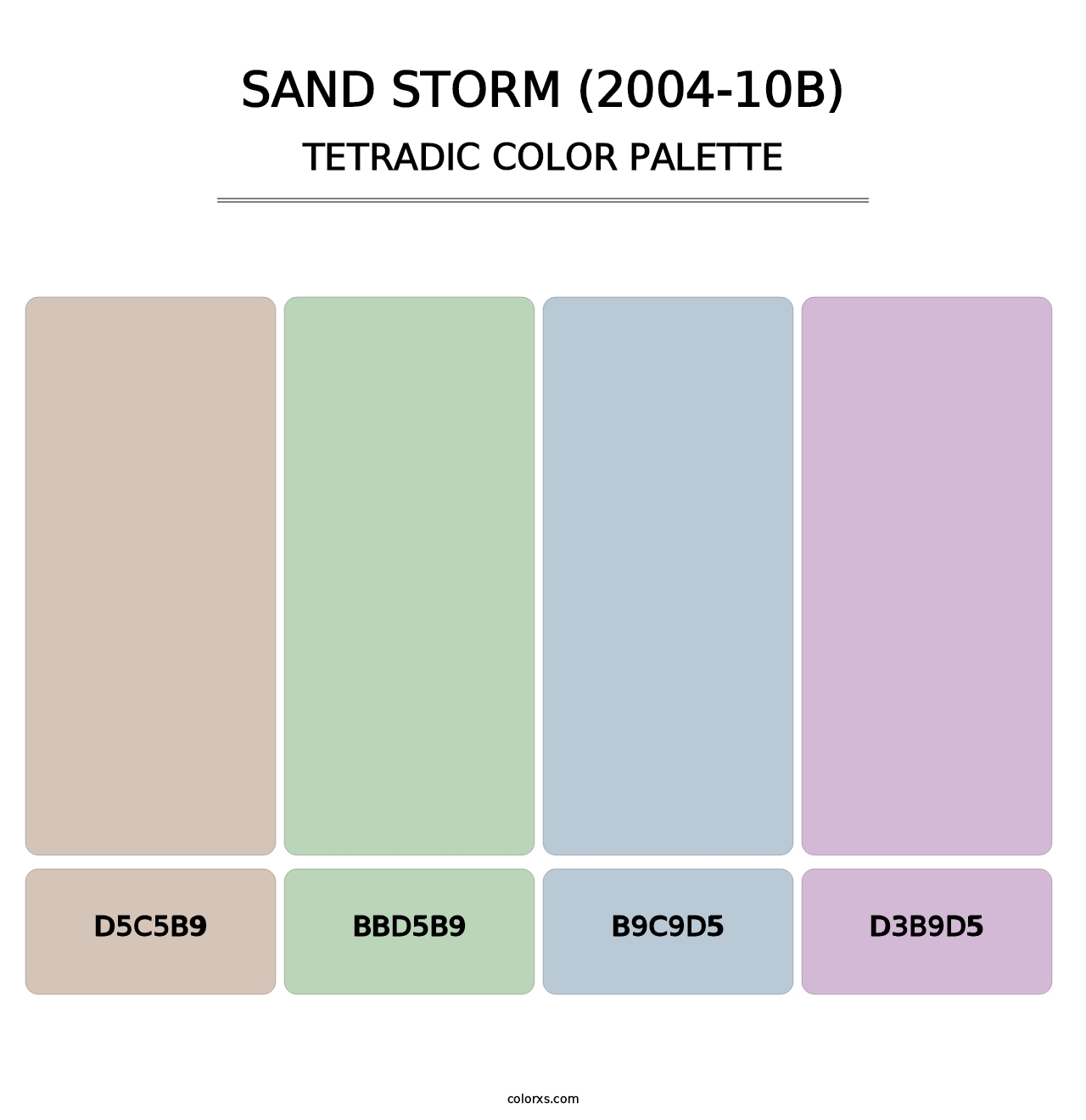Sand Storm (2004-10B) - Tetradic Color Palette