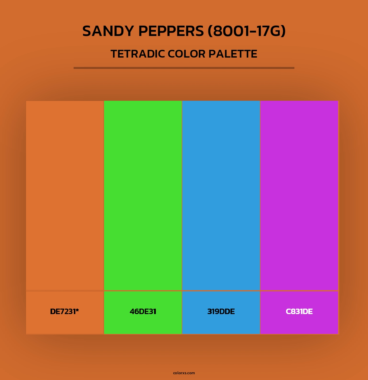 Sandy Peppers (8001-17G) - Tetradic Color Palette