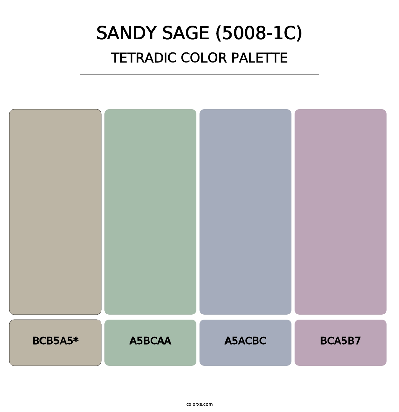 Sandy Sage (5008-1C) - Tetradic Color Palette