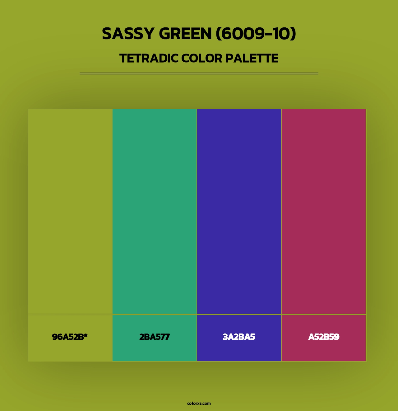 Sassy Green (6009-10) - Tetradic Color Palette