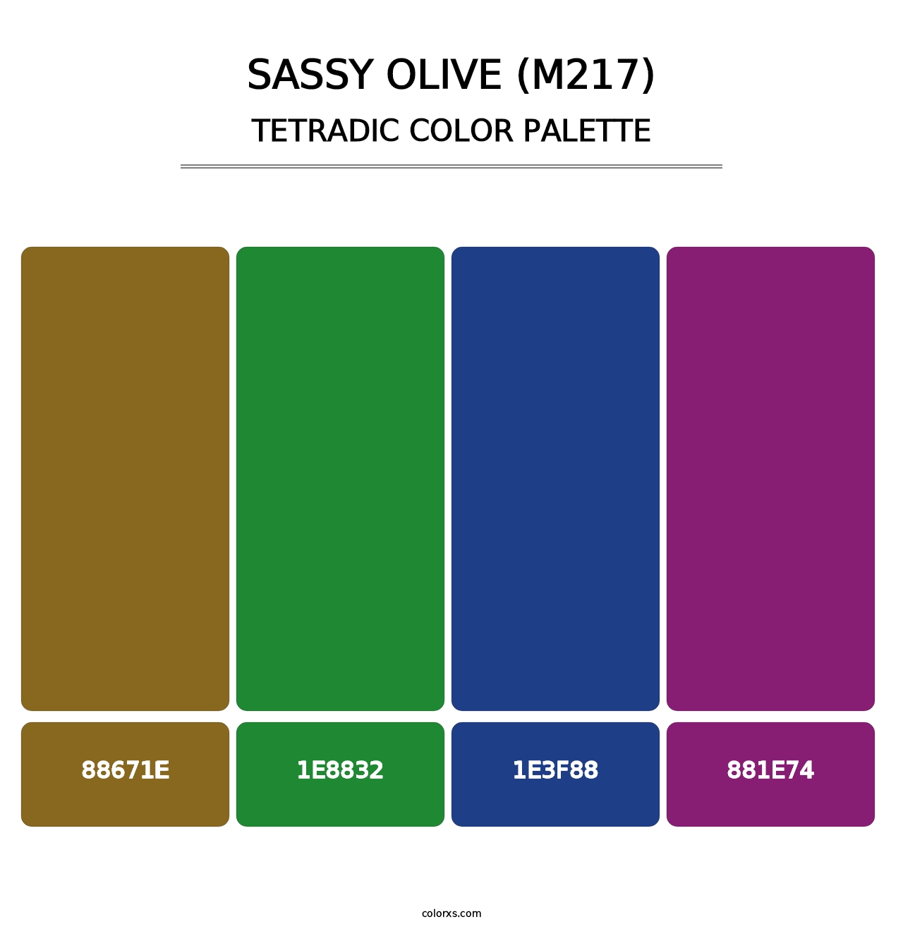 Sassy Olive (M217) - Tetradic Color Palette