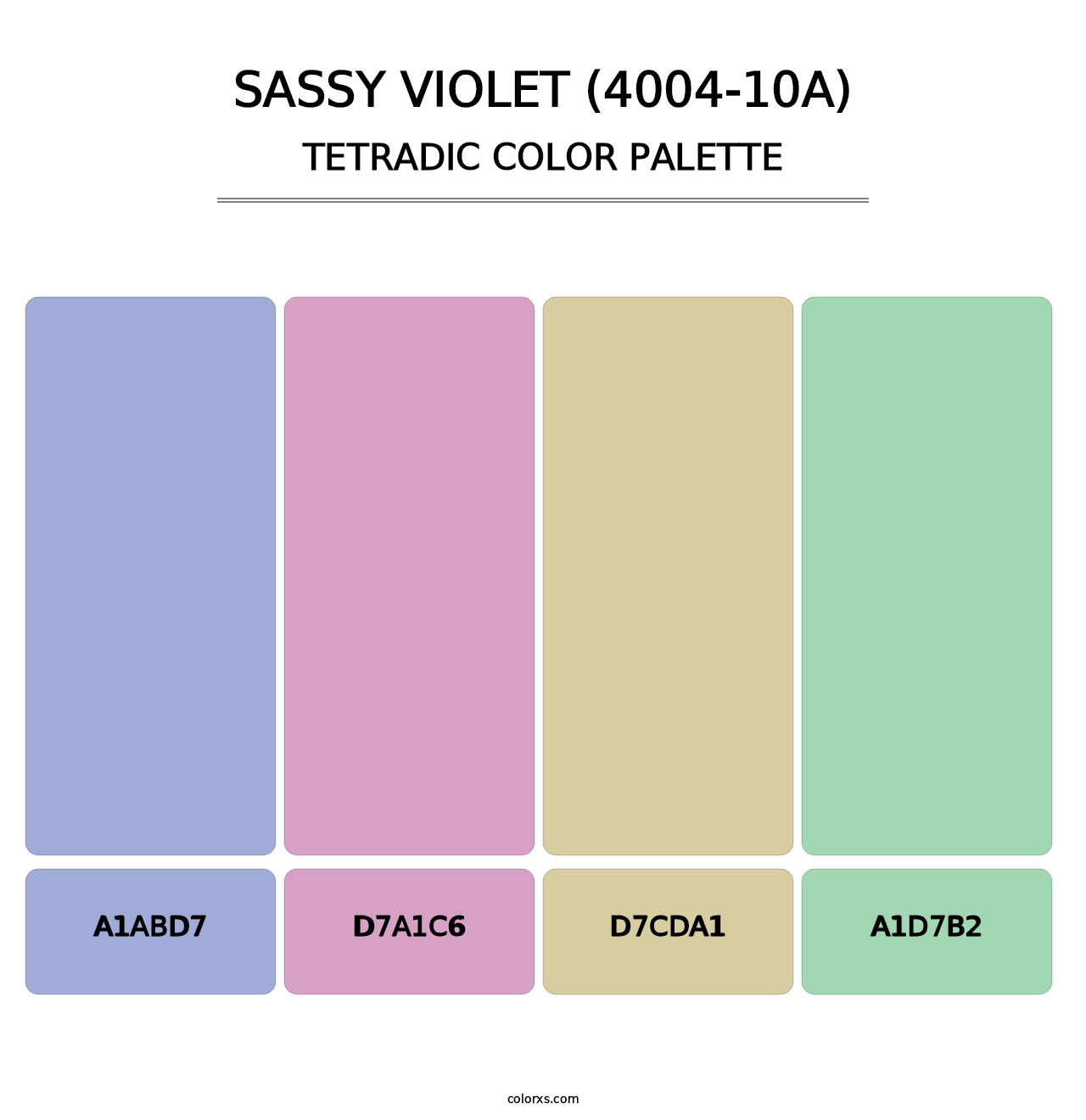 Sassy Violet (4004-10A) - Tetradic Color Palette