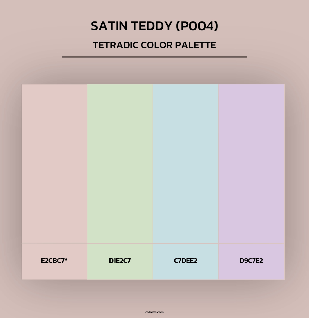 Satin Teddy (P004) - Tetradic Color Palette