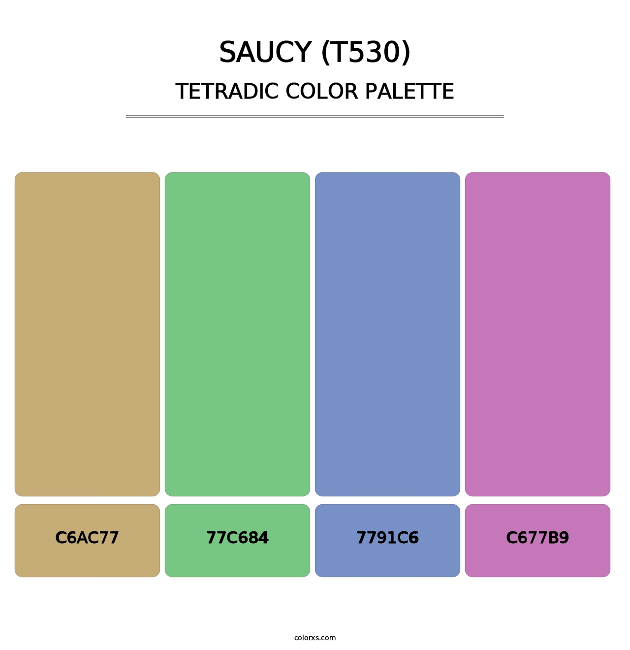 Saucy (T530) - Tetradic Color Palette