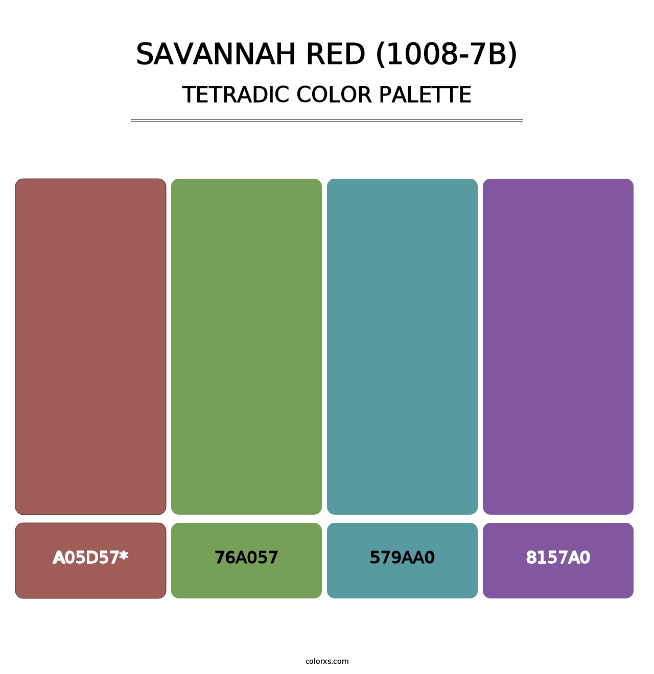 Savannah Red (1008-7B) - Tetradic Color Palette