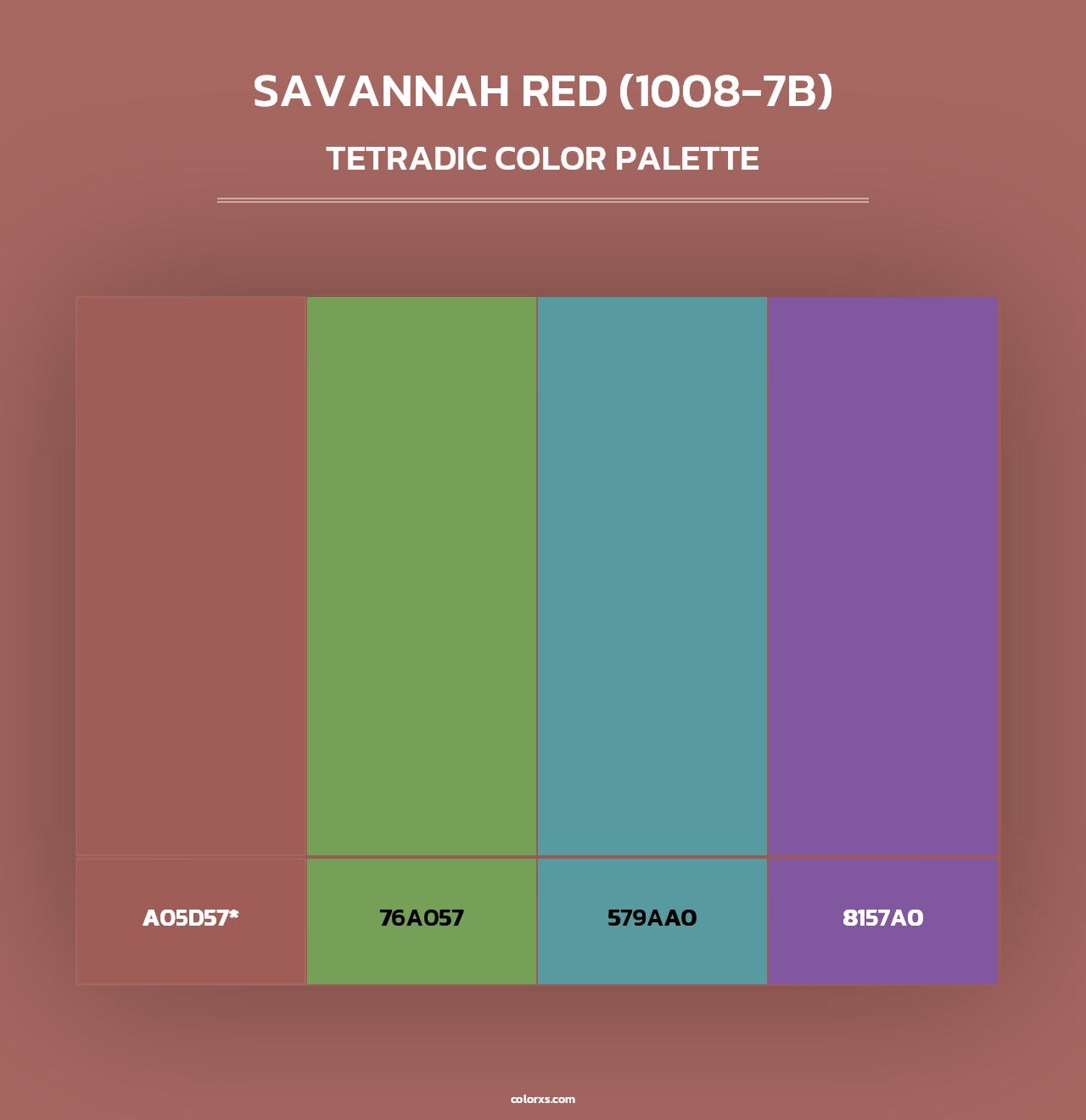 Savannah Red (1008-7B) - Tetradic Color Palette